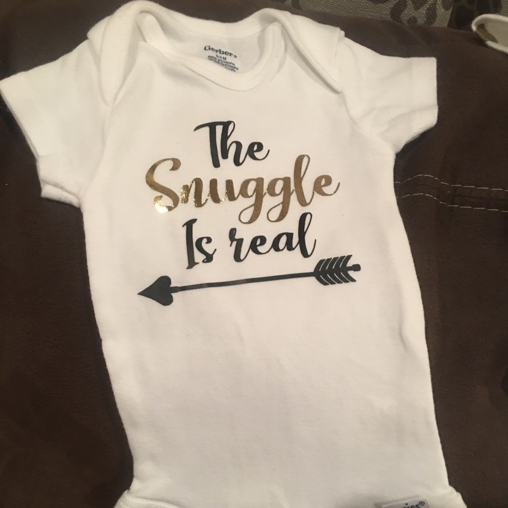 Designed onesies and shirts